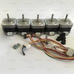 5 nema 17 motors for 3d printer with gt2 pulley